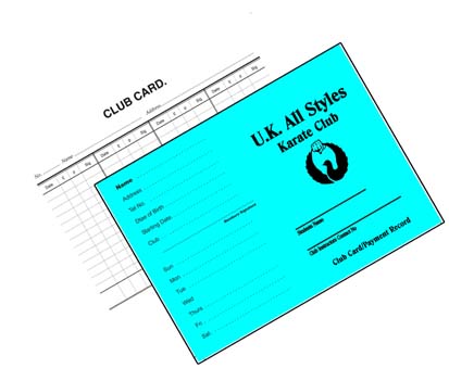 Club Payment Record Cards